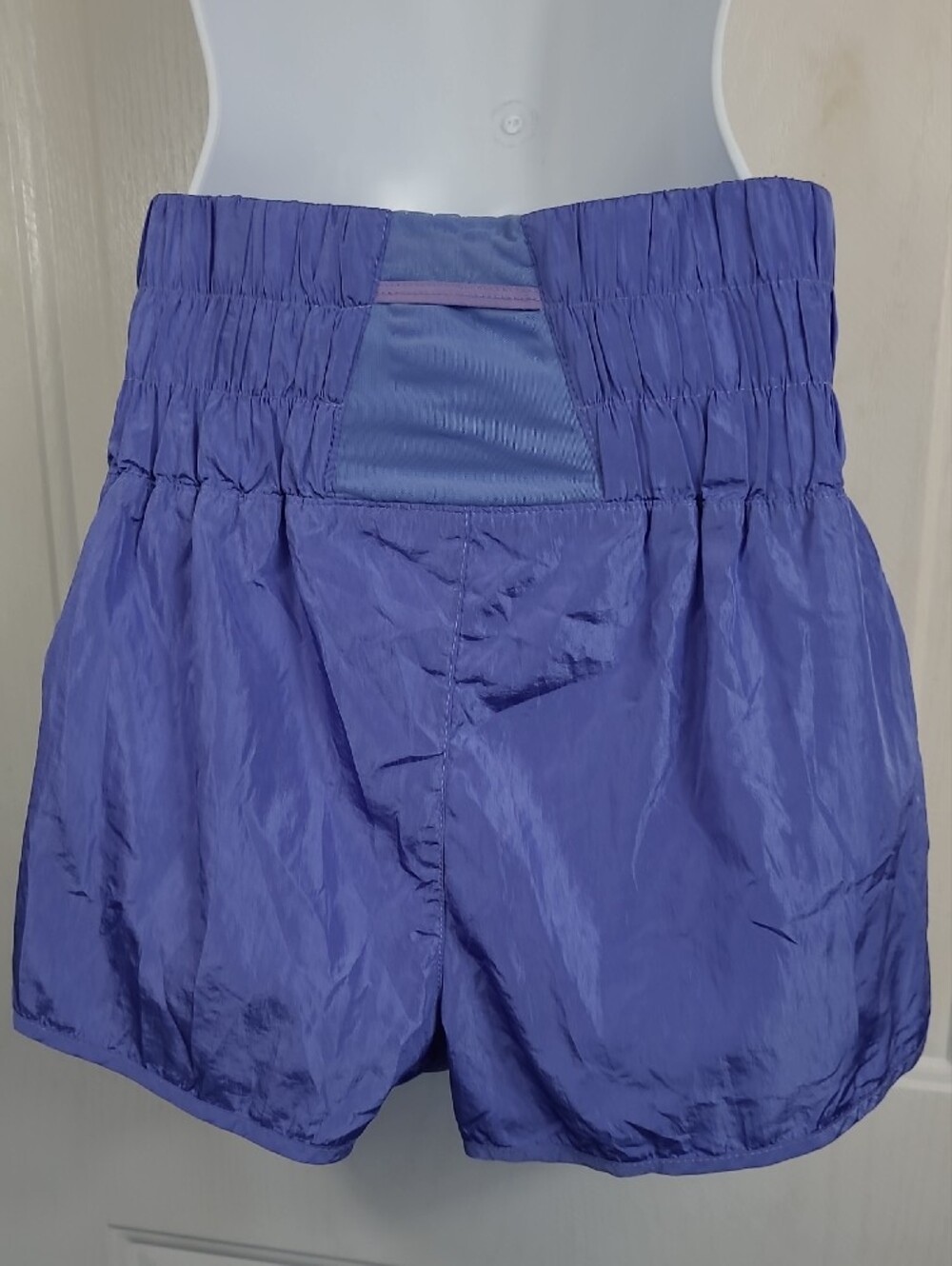 Free People Lavender Smocked-Waist Athletic Shorts - Picture 6 of 14